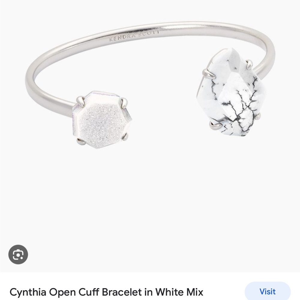 Kendra Scott white mix Cynthia cuff bracelet